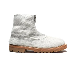 White Hair Cowhide Boots — Alexandria Wills